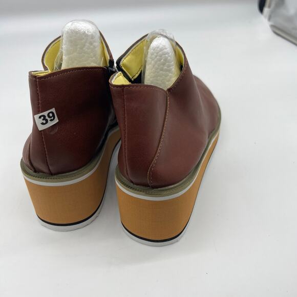 Ankle Boots Round Toe Casual Comfortable Lightweight Brown Size 8US /39CN - Picture 2 of 9